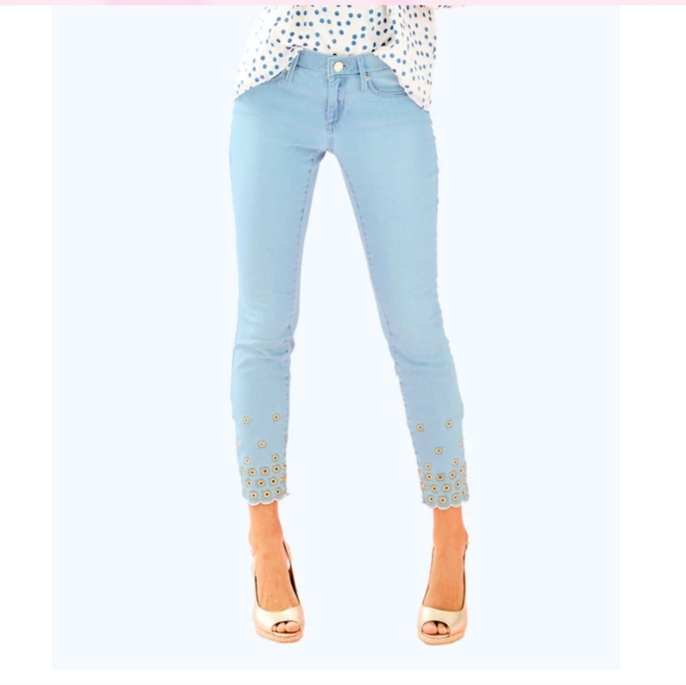 Lilly Pulitzer south ocean skinny crop